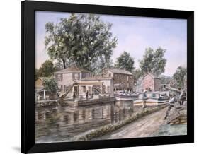 Weigh Locks On Penn Canal-Stanton Manolakas-Framed Giclee Print