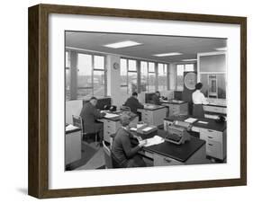 Weighbridge Office Scene, Spillers Foods, Gainsborough, Lincolnshire, 1961-Michael Walters-Framed Photographic Print