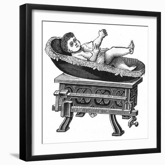 Weighing a Baby-null-Framed Art Print