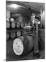 Weighing Barrels of Blended Whisky at Wiley and Co, Sheffield, South Yorkshire, 1960-Michael Walters-Mounted Photographic Print