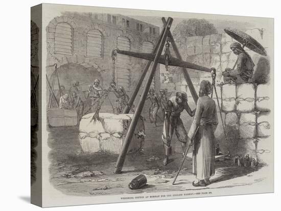 Weighing Cotton at Bombay for the English Market-null-Stretched Canvas