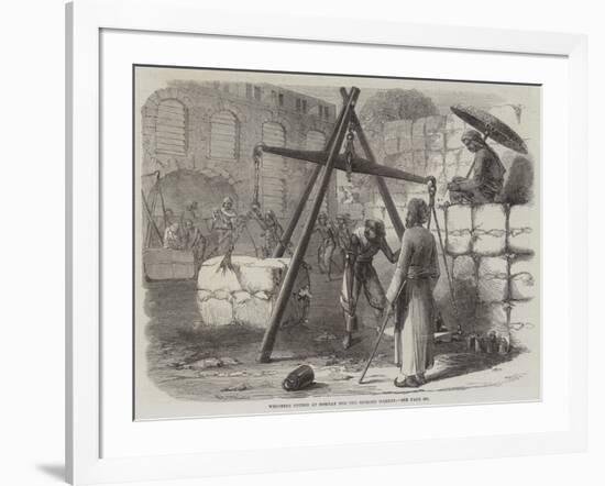 Weighing Cotton at Bombay for the English Market-null-Framed Giclee Print