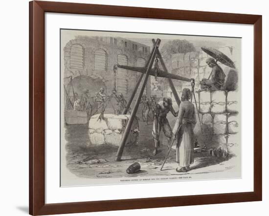 Weighing Cotton at Bombay for the English Market-null-Framed Giclee Print