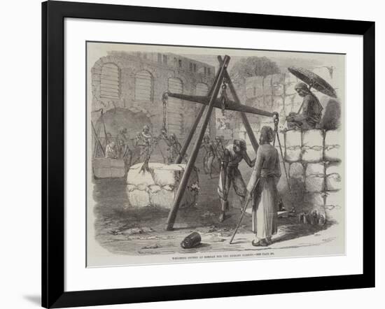 Weighing Cotton at Bombay for the English Market-null-Framed Giclee Print