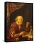 Weighing Gold-Gerrit Dou-Framed Stretched Canvas