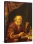 Weighing Gold-Gerrit Dou-Stretched Canvas