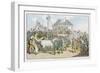 Weighing the Jockeys and Rubbing Down the Horses Before a Race-Thomas Rowlandson-Framed Art Print