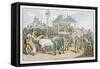 Weighing the Jockeys and Rubbing Down the Horses Before a Race-Thomas Rowlandson-Framed Stretched Canvas