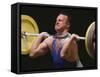 Weightlifter in Action-null-Framed Stretched Canvas