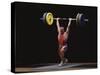 Weightlifter in Action-null-Stretched Canvas