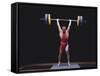 Weightlifter in Action-null-Framed Stretched Canvas