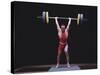 Weightlifter in Action-null-Stretched Canvas