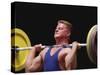 Weightlifter in Action-null-Stretched Canvas