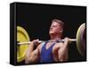 Weightlifter in Action-null-Framed Stretched Canvas