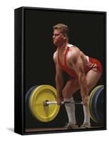 Weightlifter in Action-null-Framed Stretched Canvas