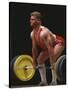 Weightlifter in Action-null-Stretched Canvas