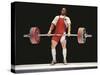 Weightlifter in Action-null-Stretched Canvas