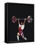 Weightlifter in Action-null-Framed Stretched Canvas