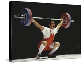 Weightlifter in Action-null-Stretched Canvas