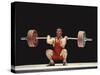 Weightlifter in Action-null-Stretched Canvas