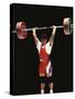 Weightlifter in Action-null-Stretched Canvas