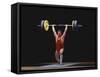 Weightlifter in Action-null-Framed Stretched Canvas