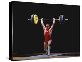 Weightlifter in Action-null-Stretched Canvas