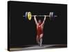 Weightlifter in Action-null-Stretched Canvas