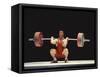 Weightlifter in Action-null-Framed Stretched Canvas