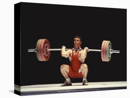 Weightlifter in Action-null-Stretched Canvas