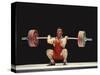 Weightlifter in Action-null-Stretched Canvas