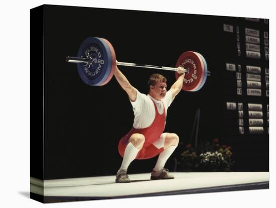 Weightlifter in Action-null-Stretched Canvas