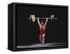 Weightlifter in Action-null-Framed Stretched Canvas