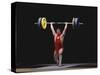 Weightlifter in Action-null-Stretched Canvas