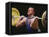 Weightlifter in Action-null-Framed Stretched Canvas