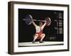 Weightlifter in Action-null-Framed Photographic Print