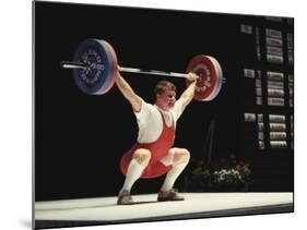 Weightlifter in Action-null-Mounted Photographic Print