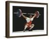 Weightlifter in Action-null-Framed Photographic Print