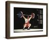 Weightlifter in Action-null-Framed Photographic Print