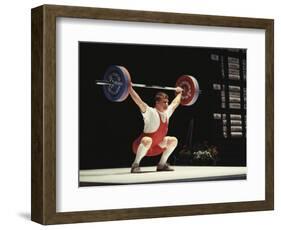 Weightlifter in Action-null-Framed Photographic Print