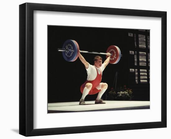 Weightlifter in Action-null-Framed Photographic Print