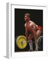 Weightlifter in Action-null-Framed Photographic Print