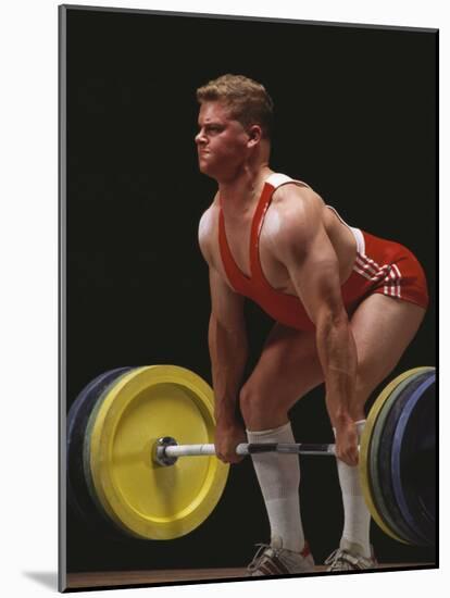 Weightlifter in Action-null-Mounted Photographic Print