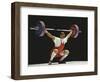 Weightlifter in Action-null-Framed Photographic Print