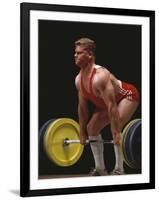 Weightlifter in Action-null-Framed Photographic Print