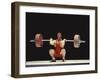 Weightlifter in Action-null-Framed Photographic Print