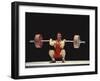 Weightlifter in Action-null-Framed Photographic Print