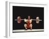 Weightlifter in Action-null-Framed Photographic Print