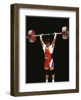 Weightlifter in Action-null-Framed Photographic Print