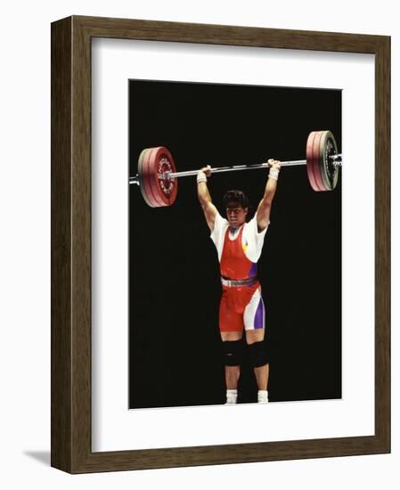 Weightlifter in Action-null-Framed Photographic Print